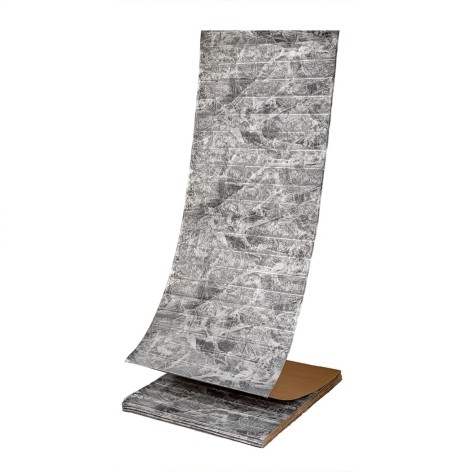 R061-2-20 Панель стеновая в рулоне 3D 700х19600х2мм Мрамор Чёрный SW-00002279