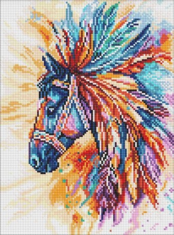 Алмазная мозаика - "Яркая лошадь" ©art_selena_ua, 30х40см