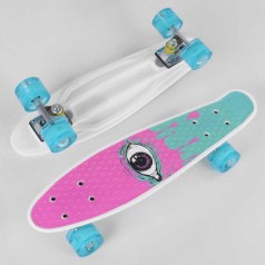 Скейт Пенни борд Best Board, колеса PU светящиеся, d=4.5 см, доска=55 см