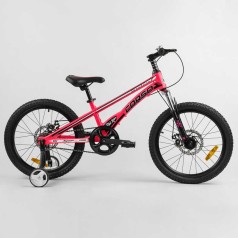 Детский магниевый велосипед 20'' CORSO «Speedline» магниевая рама, дисковые тормоза, дополнительные колеса, собранный на 75% /1/