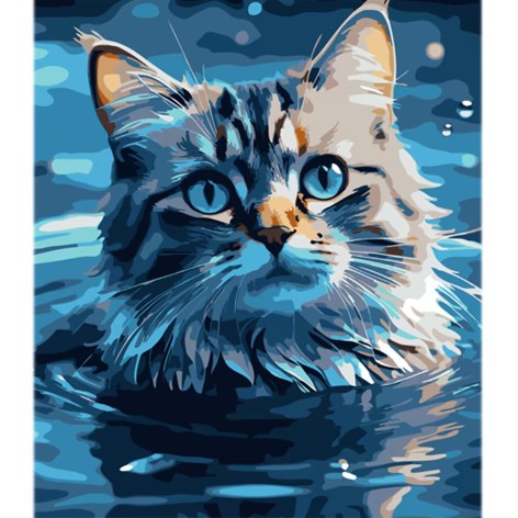 Набір для розпису за номерами Мрії у синій безодні Strateg розміром 30х40 см (LY51)