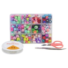 Набір бісеру намистини, ножиці, леска, у коробці