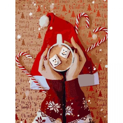 Набір для розпису по номерах Кава в руках розміром 30х40 (SS6830)