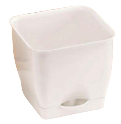Цветочный горшок 180 х 180 с подставкой (4л) белые