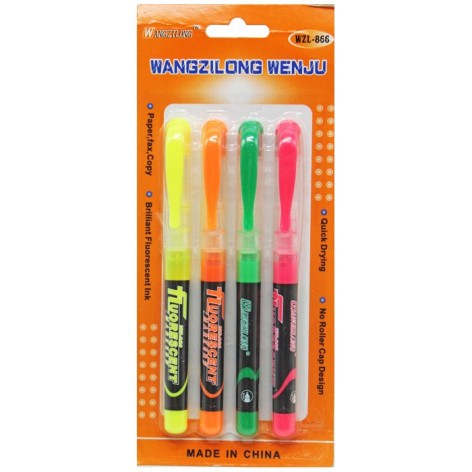 Набір текстовиділювачів 4кол 1-4мм