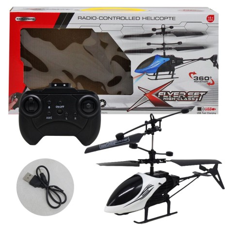 Вертоліт на радіокеруванні білий