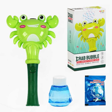 Мильні бульбашки ЗЕЛЕНИЙ на батарейках, звук, підсвічування, висота 30 см, в кор. 