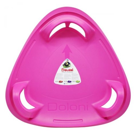 Санки-тарелка "Ледянка" (60х60 см), розовый