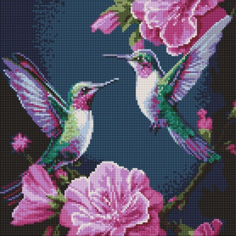 Алмазна мозаїка "Казкові птахи" 40х40см