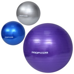 Мяч для фитнеса-55см Фитбол, резина, ABS, 700г,3 цвета, в п/е, 16-12-12см /30/