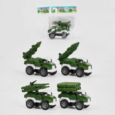 Спецтехніка 4 види, військова машинка, у п/е 