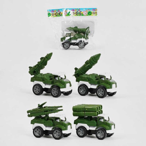 Спецтехніка 4 види, військова машинка, у п/е 