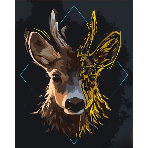 Картина по номерам "Молодой олень" 30х40 см