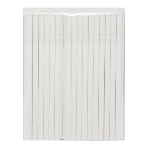 Соломинка ЭКО для горячих и холодных напитков? 8 мм, L 200 мм. Цвет: белый/крафтовый Фасовка по 50 шт., в полипропиленовые пакеты.