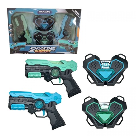 Пістолети з мішенями 2 пістолети,(СИНІЙ+ЗЕЛЕНИЙ)