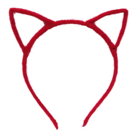 Обруч котик, пушистый бордо