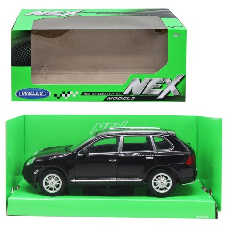 Машина металлическая WELLY 1:24 PORSCHE CAYENNE TURBO, ЧЕРНАЯ