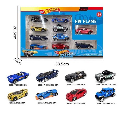 Набір машин 10 мінімоделей, металопластик, масштаб 1:64, в кор. 