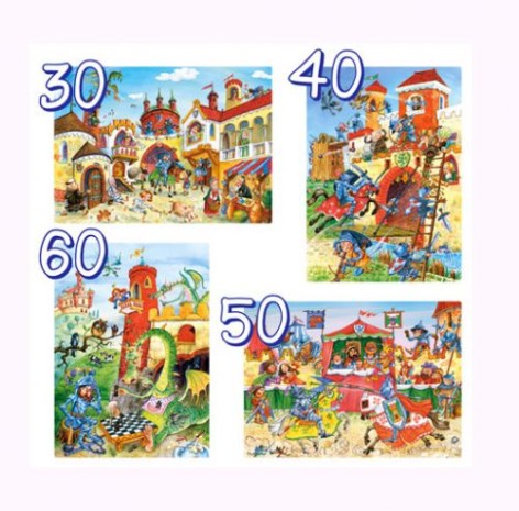 Пазли 4 в 1 "Лицарі"