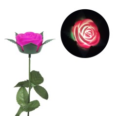 Роза со светом, 40 см (розовый)