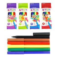 Фломастеры С 62037 6 цветов, в коробке, микс