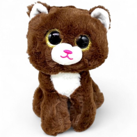 М'яка іграшка "Очі. Котик" (18 см), коричневий