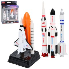 Набір з фігурками космос, ракети 11,5см, літак(метал) 7см, в кор-ці, 17-22,5-5см 