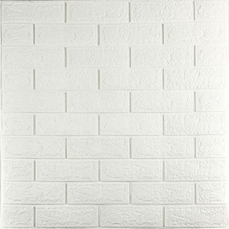 3D панель самоклеюча 700х770х3мм цегла Біла (001-3) SW-00000174