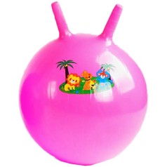 Мяч для фитнеса с рожками, 45 см (розовый)