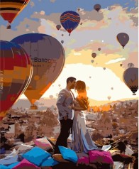 Набір для розпису по номерах Поцілунок у Кападокії Strateg розміром 40х50 см (HH085)