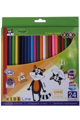Кольорові олівці, 24 кольори, Kids Line