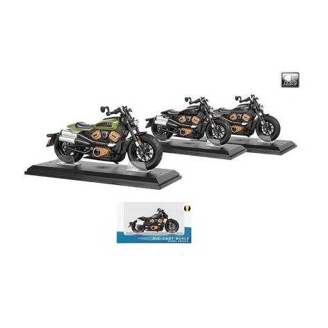 Мотоцикл металевий 3 види, мікс видів 