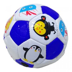 Мяч футбольный №2 "Зверушки" (синий)