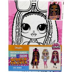 Картина за номерами з фарбами металік для дітей "L.O.L. Surprise! O.M.G. Sunset" 30х40 см