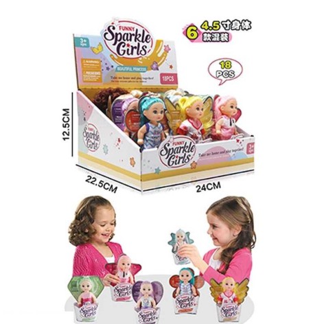 Кукла детская 12 см с разнообразными нарядами и волосами, которые легко укладываются (LK3100-10)