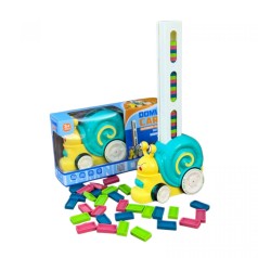 Равлик з доміно, на батарейках, декорація, фішки доміно, наліпки, в коробці