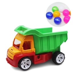 Вантажівка Алексбамс, кульки великі (жовта+зелена)