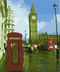 Картина по номерам "Тауэрск.мост-Лондон" 40*50см, краски акрилловые, кисть-3шт.(1*30)