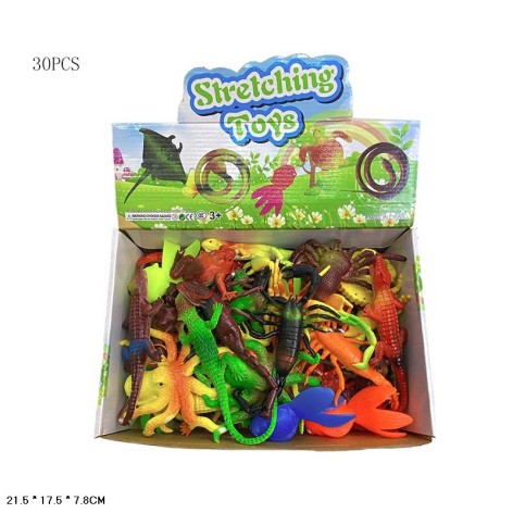 Тварини гумові мікс тварин та кольорів /20/600/30шт в кор.21,5*17,5*7,8см