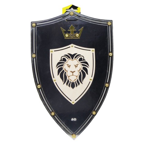 Щит дерев'яний "Лев", хром - дерево