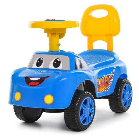 Каталка-толокар M 4073-4 (1шт) муз.,  дов. 53 см., бат., синій