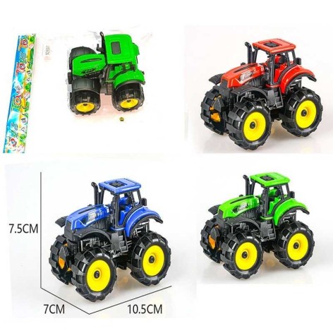Трактор 3 кольори, інерційний механізм, в п/е, мікс видів 