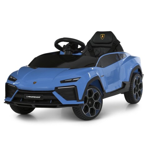 Машина M 6293EBLR-4 (1шт) 2,4G р/к, 4мотори(2х25W, 2х30W), 1акум12V9AH, MP3, USB, EVA, BLUETOOTH, TF, шкіра, музика, світло, синій