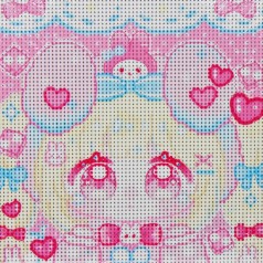 Алмазная мозаика девочка с сердечками