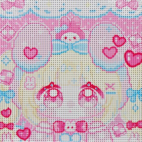 Алмазная мозаика девочка с сердечками