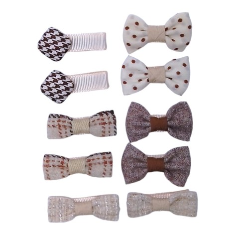Набір аксесуарів для волосся "Метелики-бантики пастельні", 10 шт.