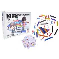 Деревянная развивающая игра "Палочки для счета", цветные, 56 элементов