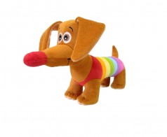 Мягкая игрушка Собака Такса 14*36 см, медовый