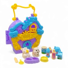 Будиночок з хом'яками та аксесуарами, бузковий