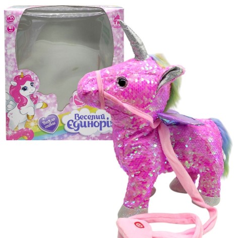Интерактивная игрушка "Веселый единорог", поет, танцует (РОЗОВЫЙ)